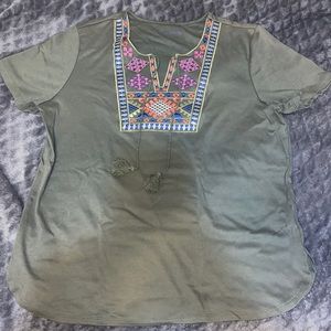 Rebecca Malone shirt. Embroidered.